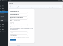 Page screenshot: RSVP Eventos &rarr; Ajustes