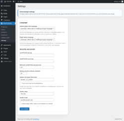 Page screenshot: RSVP Events &rarr; Settings