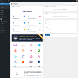 Page screenshot: Dashboard ‹ Test site — WordPress