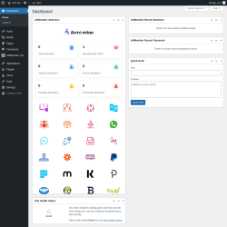 Page screenshot: Dashboard ‹ Test site — WordPress