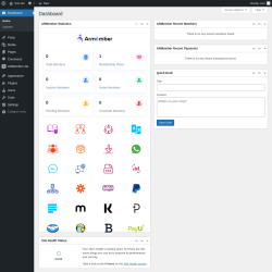 Page screenshot: Dashboard ‹ Test site — WordPress