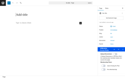 Page screenshot: Add Page ‹ Test site — WordPress