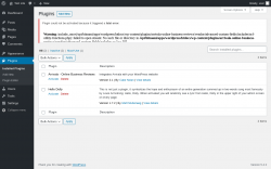 Page screenshot: Plugins &lsaquo; Test site &mdash; WordPress