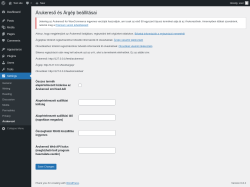 Page screenshot: Settings → Árukereső