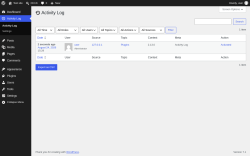Page screenshot: Activity Log