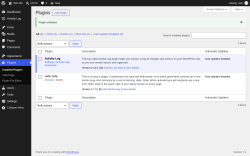 Page screenshot: Plugins &lsaquo; Test site &mdash; WordPress