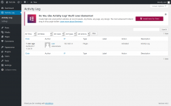 Page screenshot: Activity Log