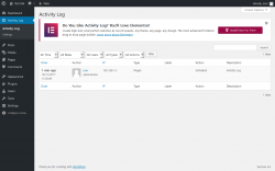Page screenshot: Activity Log