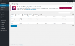 Page screenshot: Activity Log