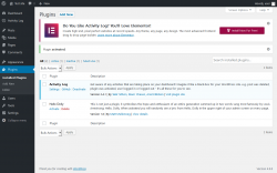 Page screenshot: Plugins &lsaquo; Test site &mdash; WordPress