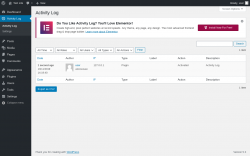 Page screenshot: Activity Log