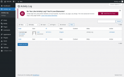 Page screenshot: Activity Log