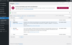 Page screenshot: Plugins &lsaquo; Test site &mdash; WordPress