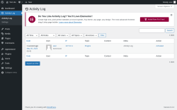 Page screenshot: Activity Log