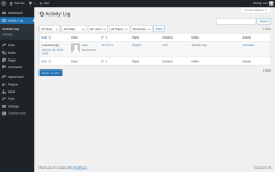Page screenshot: Activity Log