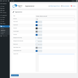 Page screenshot: Forum → Appearance