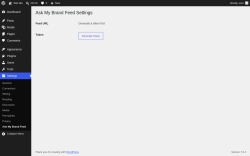 Page screenshot: Settings &rarr; Ask My Brand Feed