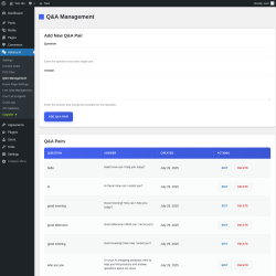 Page screenshot: Askany AI → Q&A Management