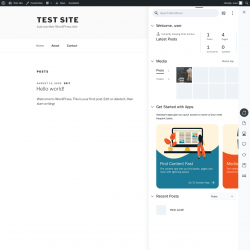 Page screenshot: Test site – Just another WordPress site