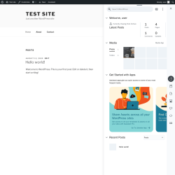 Page screenshot: Test site – Just another WordPress site