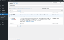 Page screenshot: Plugins ‹ Test site — WordPress