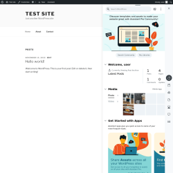 Page screenshot: Test site – Just another WordPress site
