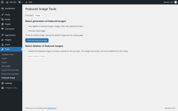 Page screenshot: Tools &rarr; Featured Image