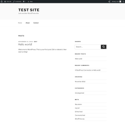 Page screenshot: Test site &ndash; Just another WordPress site