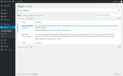 Page screenshot: Plugins &lsaquo; Test site &mdash; WordPress