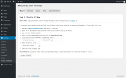 Page screenshot: Settings  &rarr; Async JavaScript &rarr; Wizard