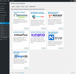 Page screenshot: Settings &rarr; Async JavaScript &rarr; Optimize More!