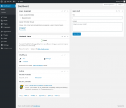 Page screenshot: Dashboard &lsaquo; Test site &mdash; WordPress