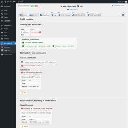 Page screenshot: atec-systems →  SMTP Mail →  Host Test