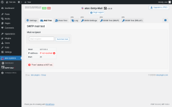 Page screenshot: atec-systems →  SMTP Mail →  Mail Test