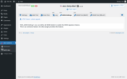 Page screenshot: atec-systems →  SMTP Mail →  DKIM Settings