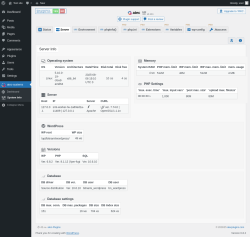 Page screenshot: atec-systems → System Info → 
				 Server
