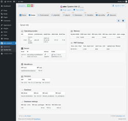 Page screenshot: atec-systems → System Info → 
				 Server