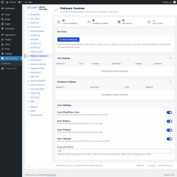 Page screenshot: Atlant Security &rarr; Malware Scanner