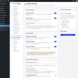 Page screenshot: Atlant Security &rarr; Session Security