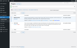 Page screenshot: Plugins &lsaquo; Test site &mdash; WordPress