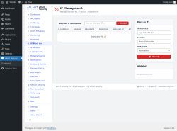 Page screenshot: Atlant Security &rarr; IP Block List