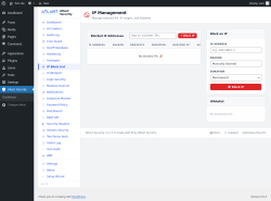 Page screenshot: Atlant Security &rarr; IP Block List