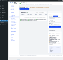 Page screenshot: Atlant Security &rarr; IP Whitelist