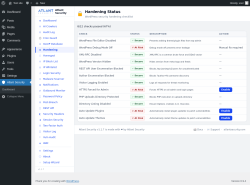 Page screenshot: Atlant Security &rarr; Hardening Status