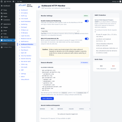 Page screenshot: Atlant Security &rarr; Outbound Monitor