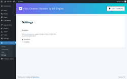 Page screenshot: Content Modeler → Settings