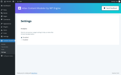 Page screenshot: Content Modeler → Settings