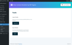 Page screenshot: Content Modeler → Tools