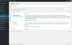 Page screenshot: Plugins &lsaquo; Test site &mdash; WordPress