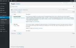Page screenshot: Plugins &lsaquo; Test site &mdash; WordPress